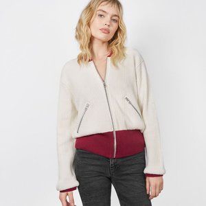 ANINE BING Jasper zip cardigan sweater jacket